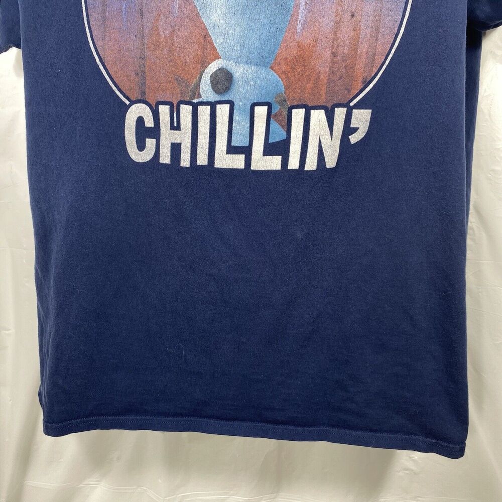 Disney Frozen II Men's Large Olaf The Snowman Chillin Navy Blue Graphic T Shirt - Picture 5 of 9